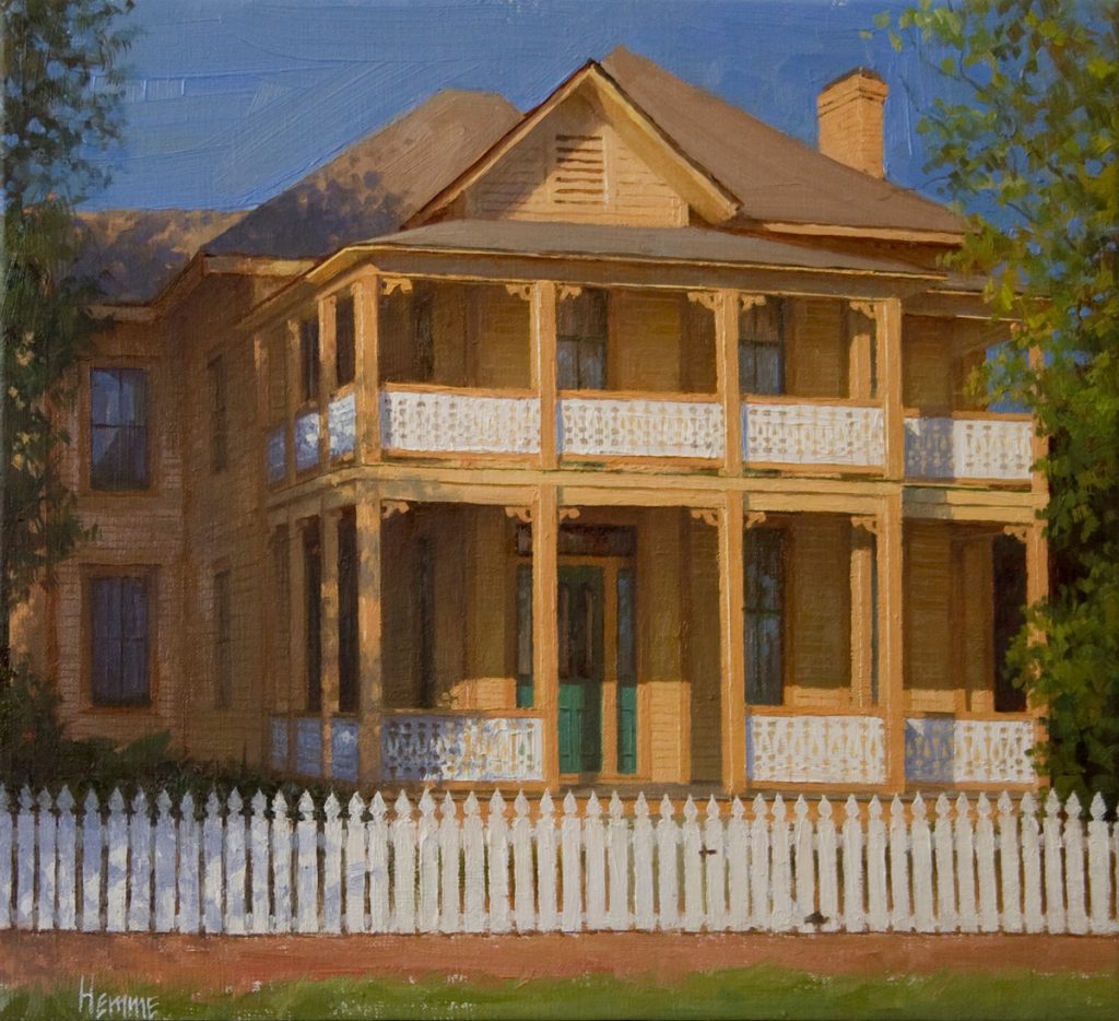 Oil painting entitled Historic Downtown III, by artist Christian Hemme.