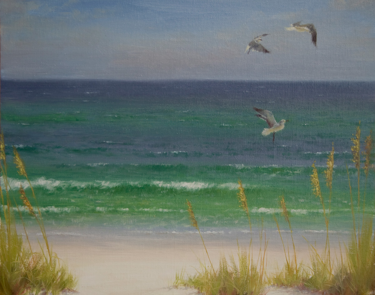 #O62_A_Finales_del_Verano_en_la_Costa_del_Golfo_11x14