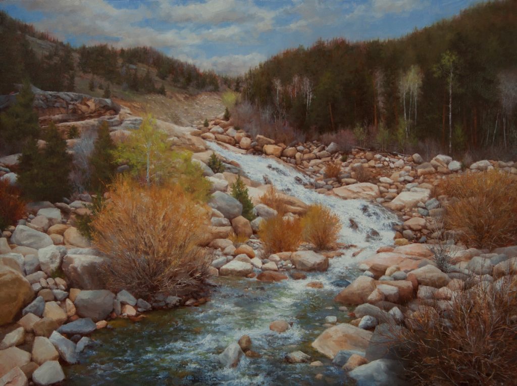 Oil painting entitled Alluvial Fan, by artist Christian Hemme.