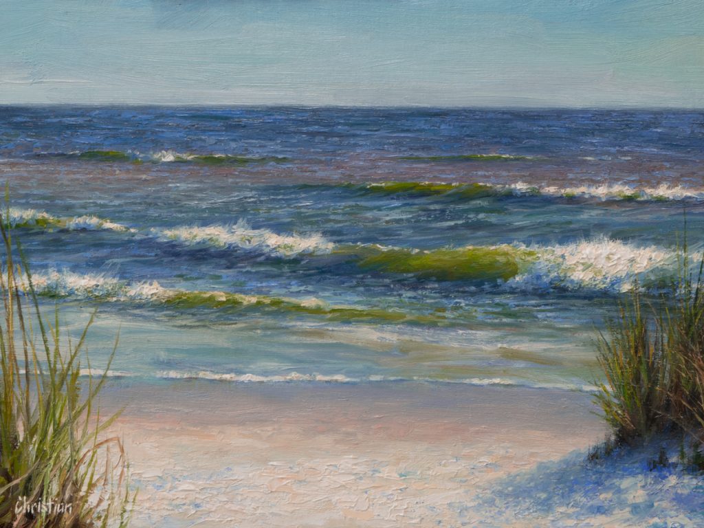 Oil painting entitled Gulf Coast Winter, by artist Christian Hemme.