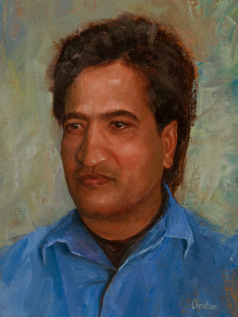 Oil painting by artist Christian Hemme entitled Bob From India Study