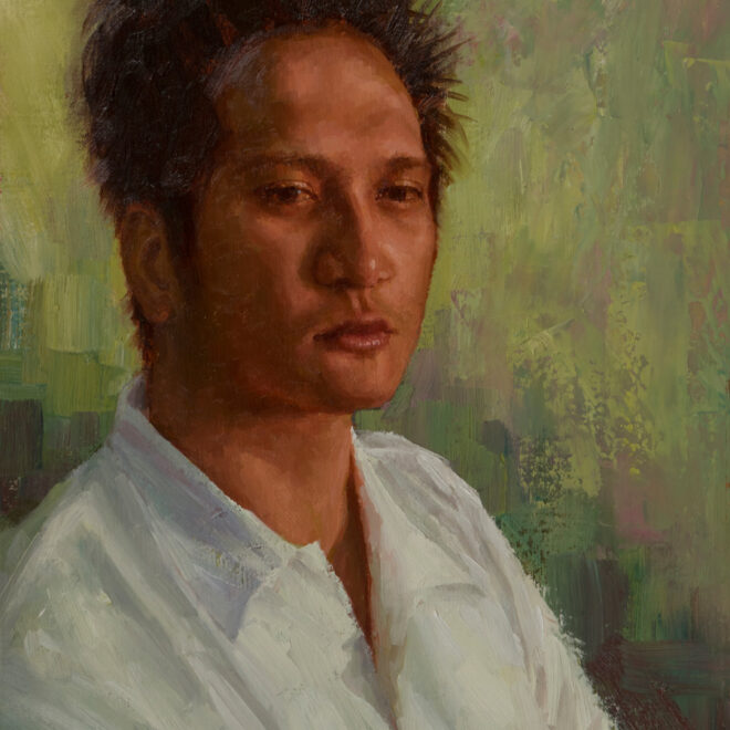Oil painting by artist Christian Hemme entitled The Filipino