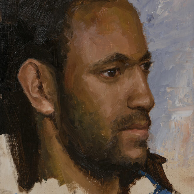 Oil painting by artist Christian Hemme entitled Study of an Islander.