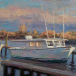 Oil painting entitled Snapper Boat Study by artist Christian Hemme