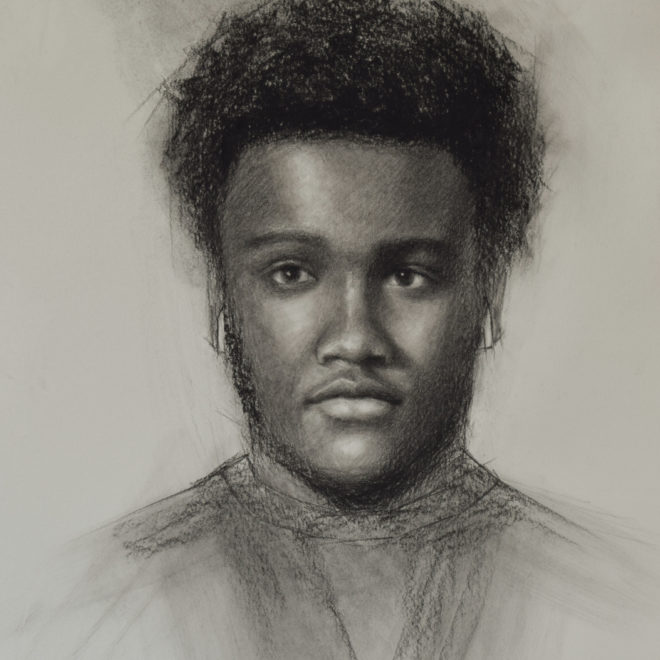 Grad Life Drawing Portrait Study 1